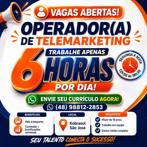 Op. de Telemarketing/ Vespertino 