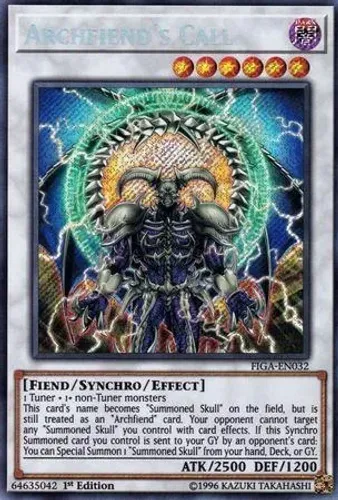 Yugioh!!! Archfiend's Call FIGA-PT032 Secret Rare