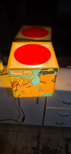 Luminária Cubo Imaginarium Pop Art Vintage Original 4 Faces Rara
