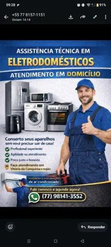 Manutenção e assistência técnica em eletrodomésticos!