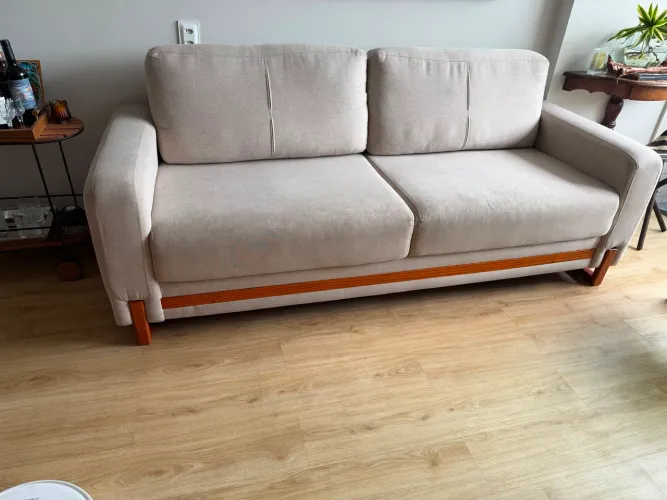 SOFÁ 3 LUGARES - 2,14m / Excelente Estado / Designer Moderno