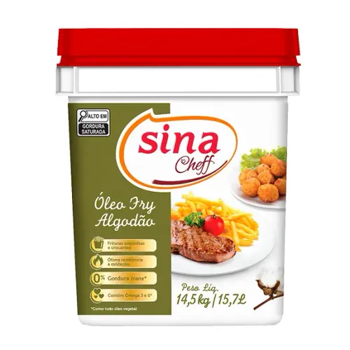 Óleo De Algodão Sina Cheff 14,5kg Balde - Ideal Para Frituras