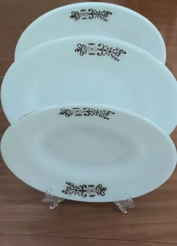 3 travessas, termo-rey. Desenhos geometricos