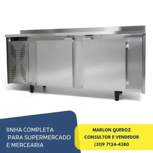 Balcão de Encosto 2M Inox Polar