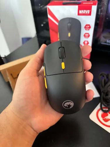 Mouse MARVO Niro 50 Black - novo na caixa abri para testar e gravar