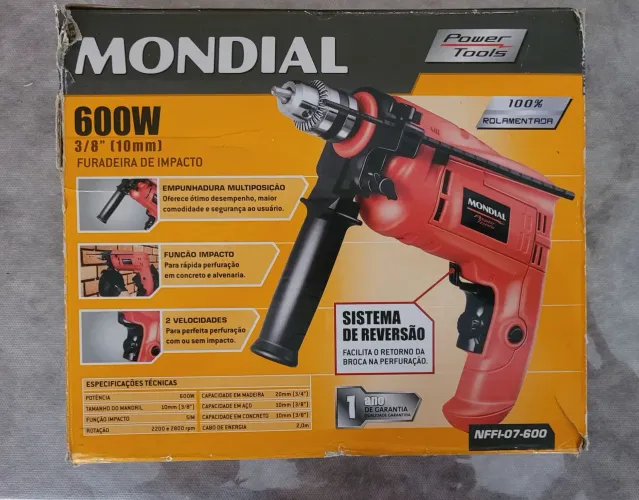 Furadeira Elétrica Mondial 600w 127V