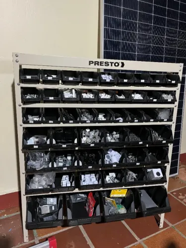 Kit Estante Bin Gaveteiro com 49 Gavetas Preta Nr. 3, 5 e 7 PRESTO