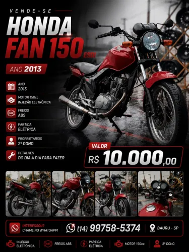 Moto em bom estado , está sem as borracha das pedaleiras pq se por o cachorro roe !