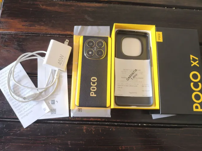 Celular xiaomi poço 7 128 g ram e 512 memória 10 meses de uso