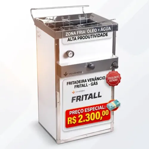 Fritadeira Industrial a Gás Zona Fria (Água e Óleo)