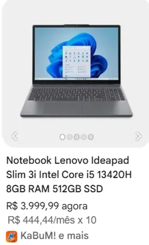 Notebook Lenovo I5 NOVO - OPORTUNIDADE R$1000 ABAIXO