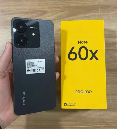 Telefone Novo Lacrado + Brindes - Realme Note 60x - Black - Preto + entrega Grátis