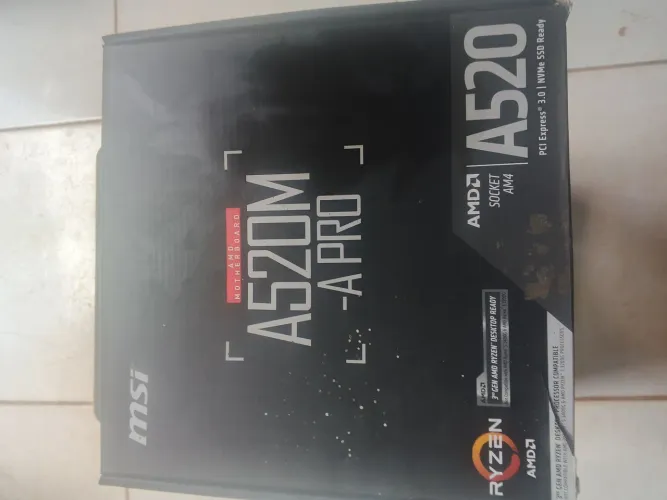 Placa-mãe Msi A520m-a Pro Am4 Matx Ddr4 Hdmi Dvi M.2
