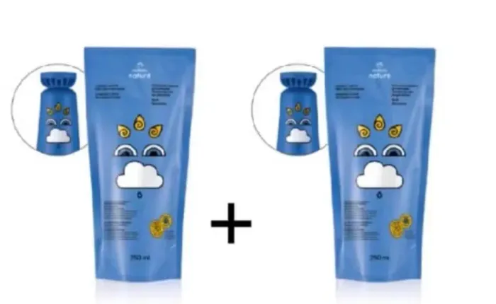 Kit refil sabonete líquido natura infantil 250 ml