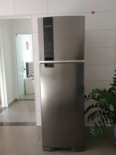 Geladeira inox barbada