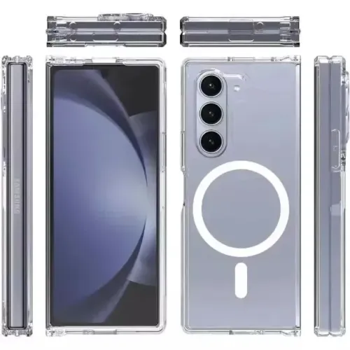 Capa para galaxy Z Fold 7 capinha transparente anti-impacto com Magsafe magnética