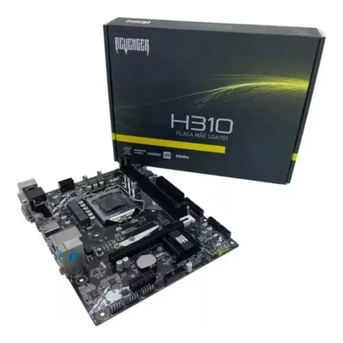 Placa-mãe h310m 1151 ddr4 8 e 9 geração nova
