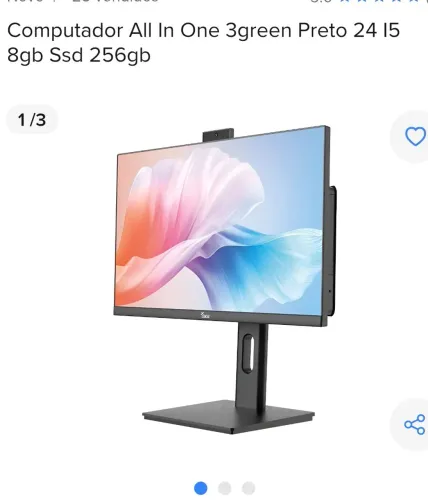 All In One 3green I5 8GB 240GB SSD 24" Full HD Webcam Windows 10
