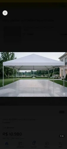 Tenda estrutura metálica 