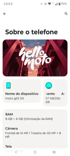 Vende se celular moto g55/5g /256