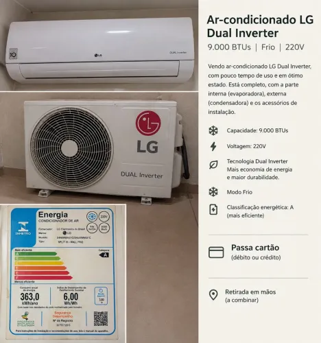 Ar condicionado LG dual inverter