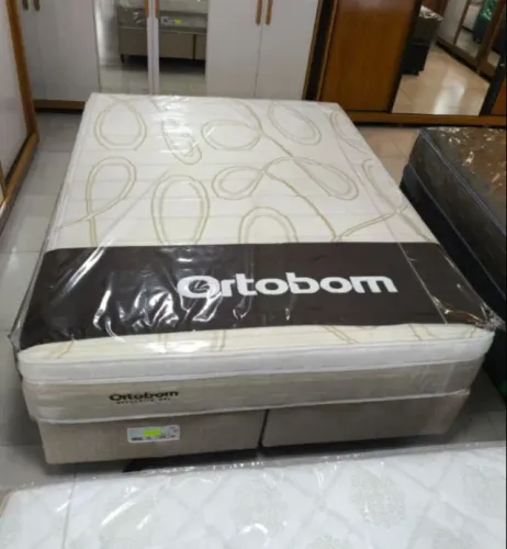 Cama Box Casal King Size ORTOBOM Exclusive Gel Molas Ensacadas Linha Premium