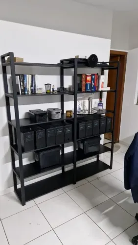 Estante prateleira industrial - Metalon reforçado pintura eletrostática em MDF