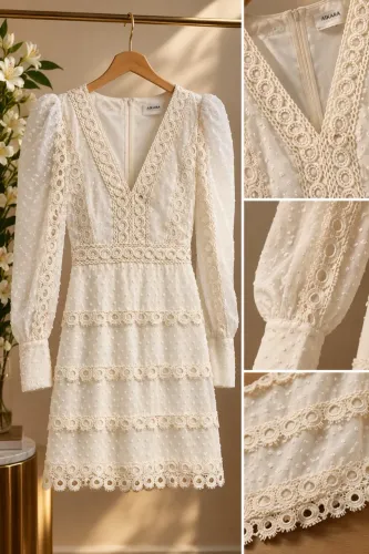 Vestido de Renda curto Ave Rara