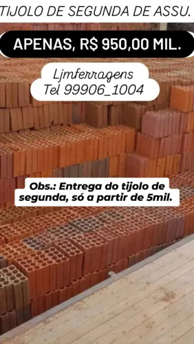 TIJOLO DE SEGUNDA DE ASSU