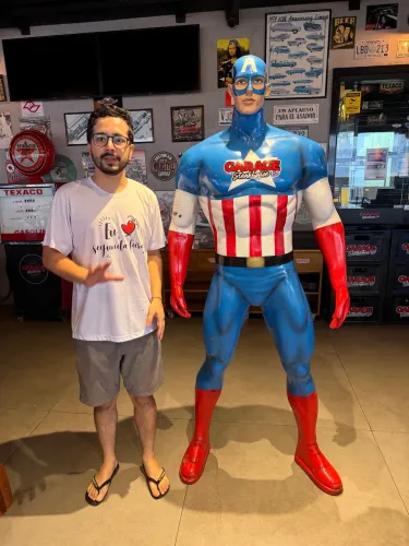 CAPITÃO AMÉRICA GIGANTE - PEÇA DECORATIVA EXCLUSIVA 