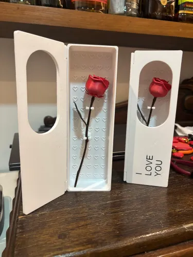 Caixa i love you + rosa eterna