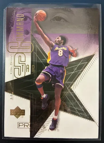 Kobe Bryant Insert Metálico Star Command Card NBA Carta Colecionador Lakers Black Mamba