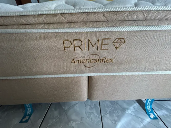 Conjunto Box Casal Americanflex Prime - Molas Ensacadas + Pillow Top