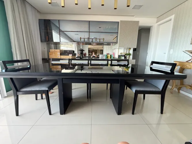 Mesa Jantar 2,20 x 1,10 + 10 cadeiras