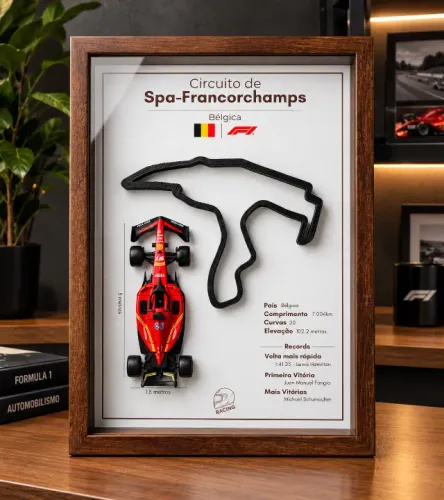 FÓRMULA 1 Moldura (EDIÇÃO LIMITADA) SPA-FRANCORCHAMPS