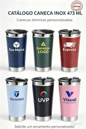 Caneca inox 473 ml personalizada