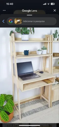 Escrivaninha mesa de madeira para trabalho e estudos