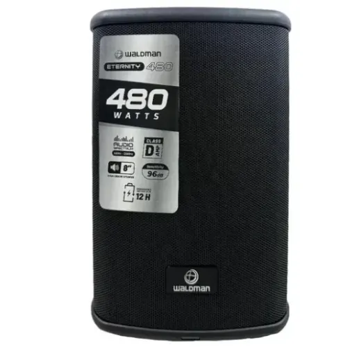 CAIXA AMPLIFICADA PORTATIL ATIVA WALDMAN ET-480 8 POLEGADAS COM BATERIA
