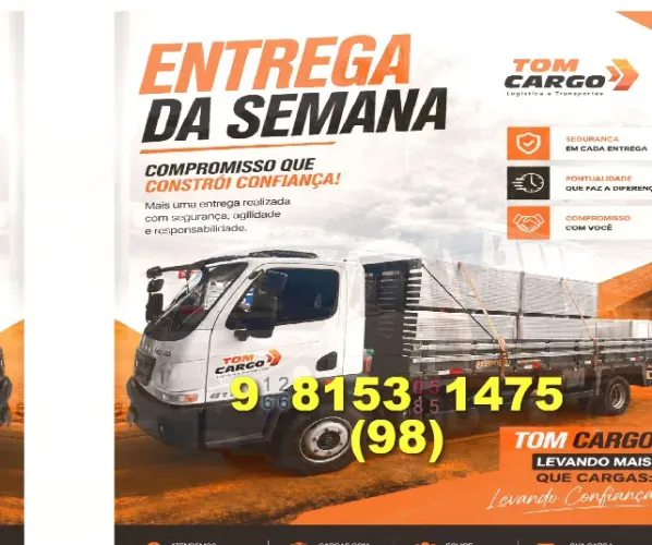 Frete/Transporte de Cargas, fale com a TomCargo: 98?9?8153?0684 agora mesmo!