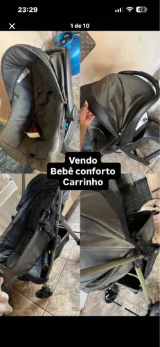Vendo carrinho e bebê conforto seminovo
