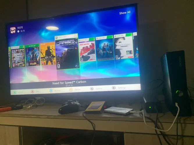 XBOX 360 DESBLOQUEADO AURORA HD 320GB