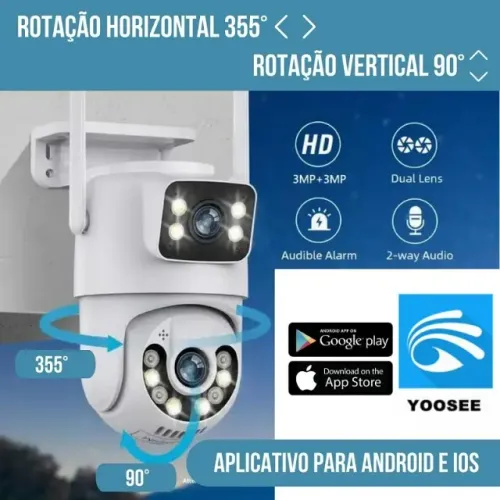 Câmera Wi-fi de Monitoramento residencial casa apto comércio loja com APP celular