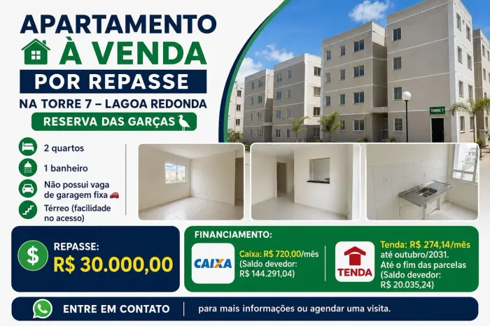 Repasse da apartamento Reserva das Garças