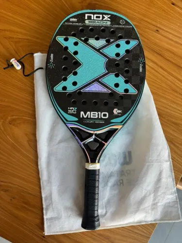 Raquete Beach Tennis Nox10  MB Maraike Biglmaier Carbono 18k c. tratamento profissional 