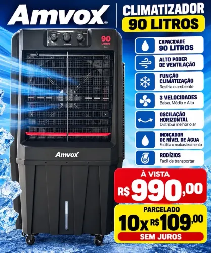 Climatizador de ar Amvox - 90 litros