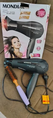Secador mondial 2.000wats black íon