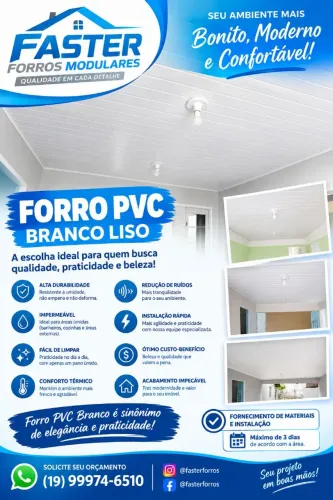 Forro de pvc branco