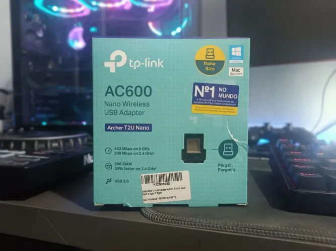 Adaptador Wi-Fi TP-Link AC600 USB Archer T2U Nano
