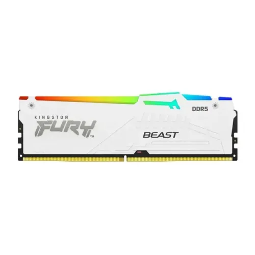 Memória RAM Kingston Fury Beast, RGB, 16GB, 5200MHz, DDR5, CL36, Branco