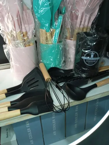 Jogo De Cozinha Kit C/12 Peças De Premium Silicone Utensílios